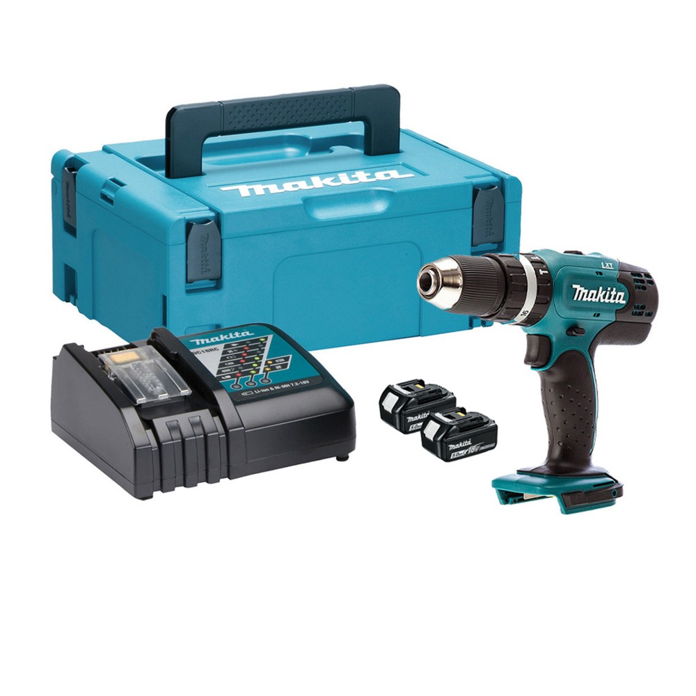 Makita DHP453RTJ 18v LXT Cordless Combi Drill Inc 2x 5.0Ah Batts
