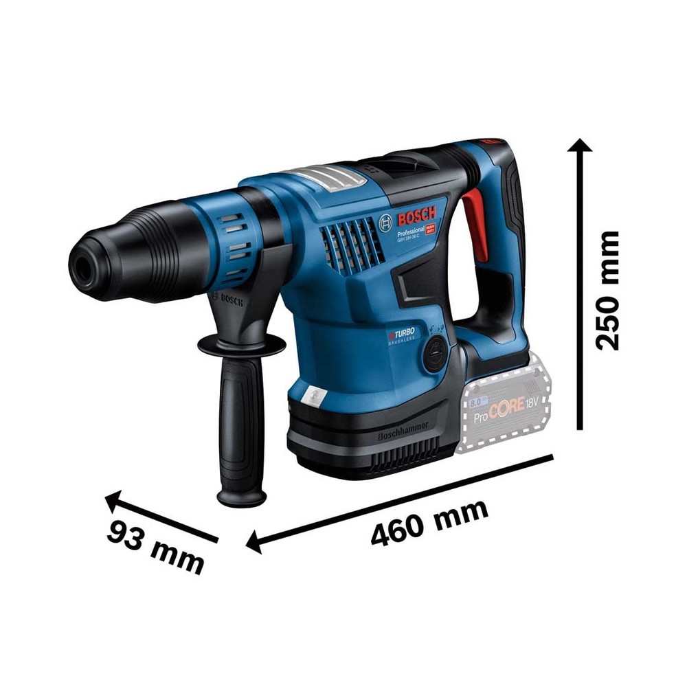 Bosch Professional GBH 18V-36 C BITURBO Brushless SDS Max Rotary Hammer Drill Inc 2x 5.5Ah Batts