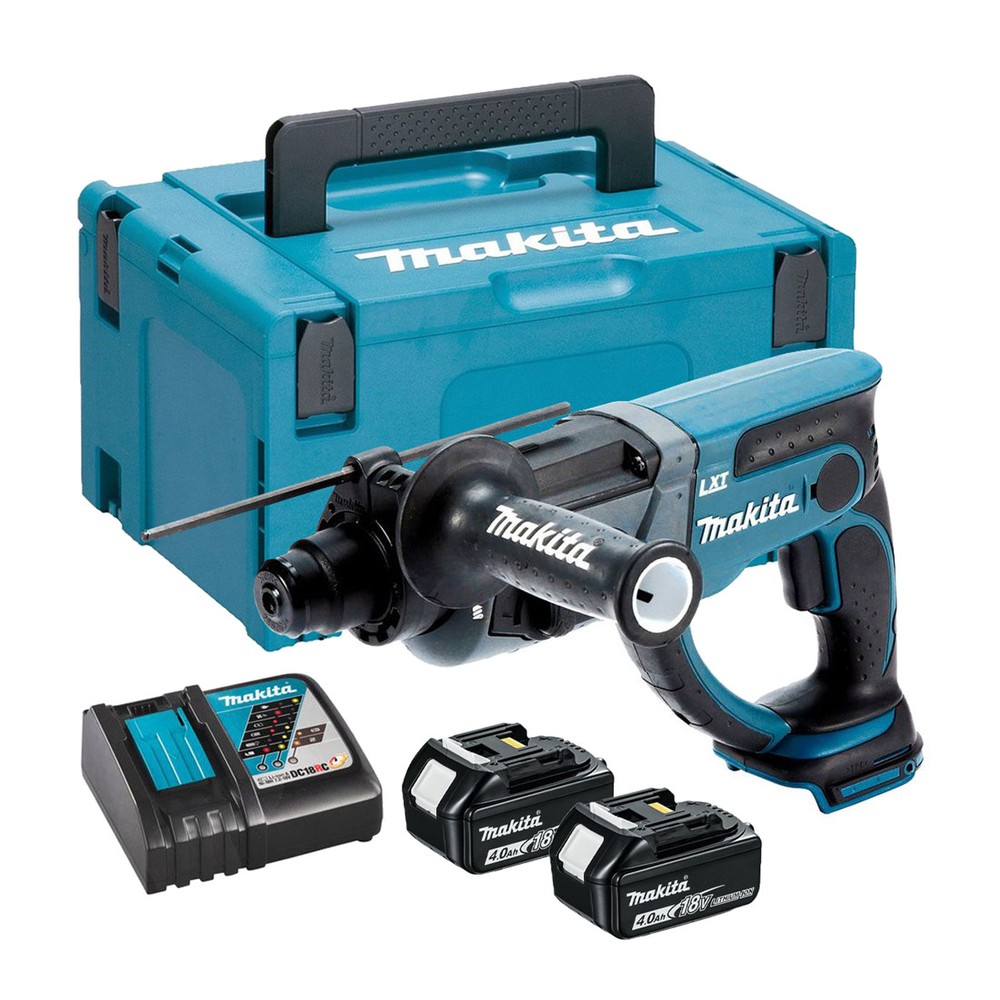 Makita DHR202RMJ 18v Rotary Hammer SDS+ Plus 20mm Inc 2x 4.0Ah Batteries