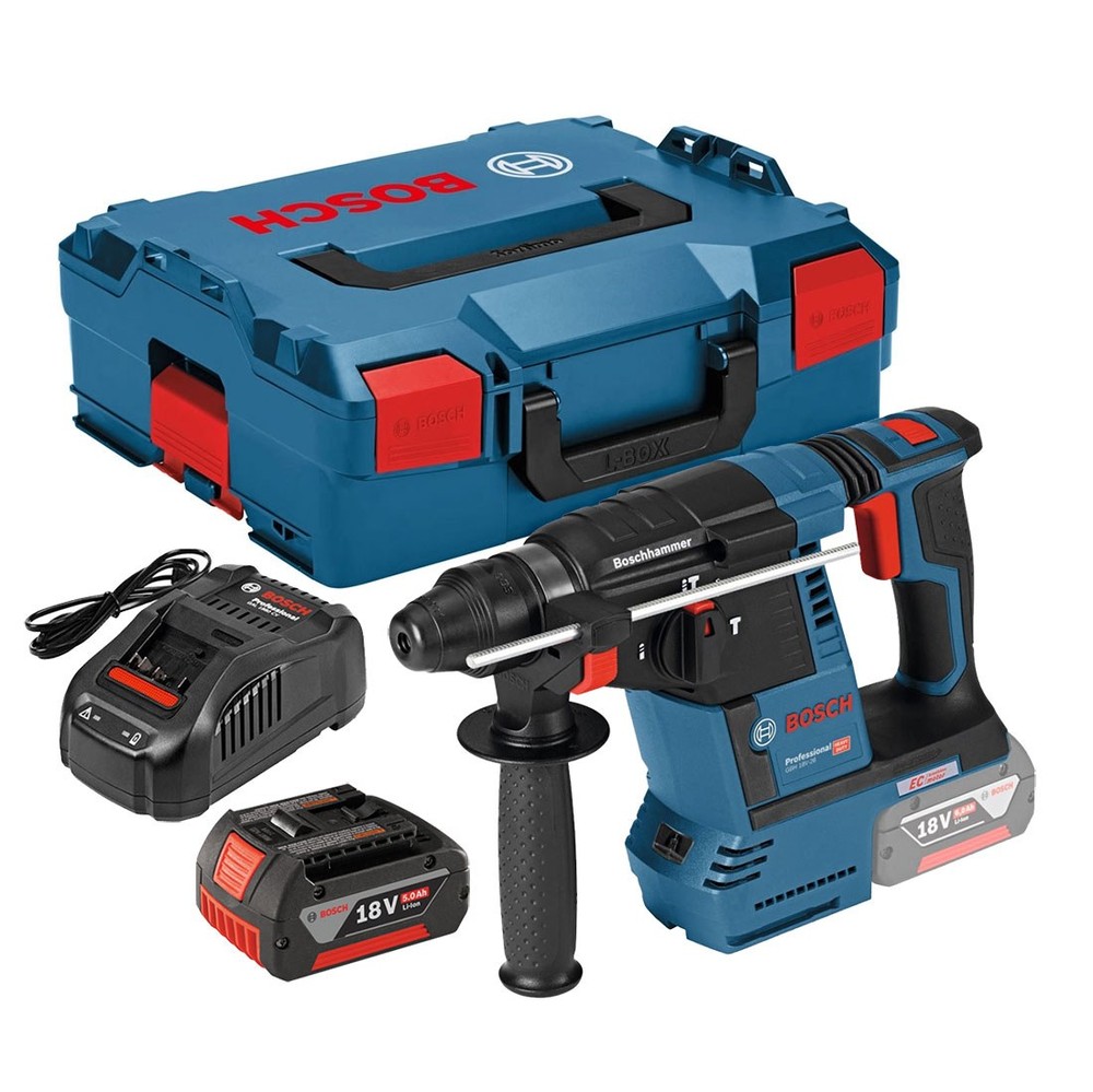 Bosch Professional GBH 18V-26 SDS+ Plus Brushless Rotary Hammer Drill Inc 1x 5.0Ah Batt