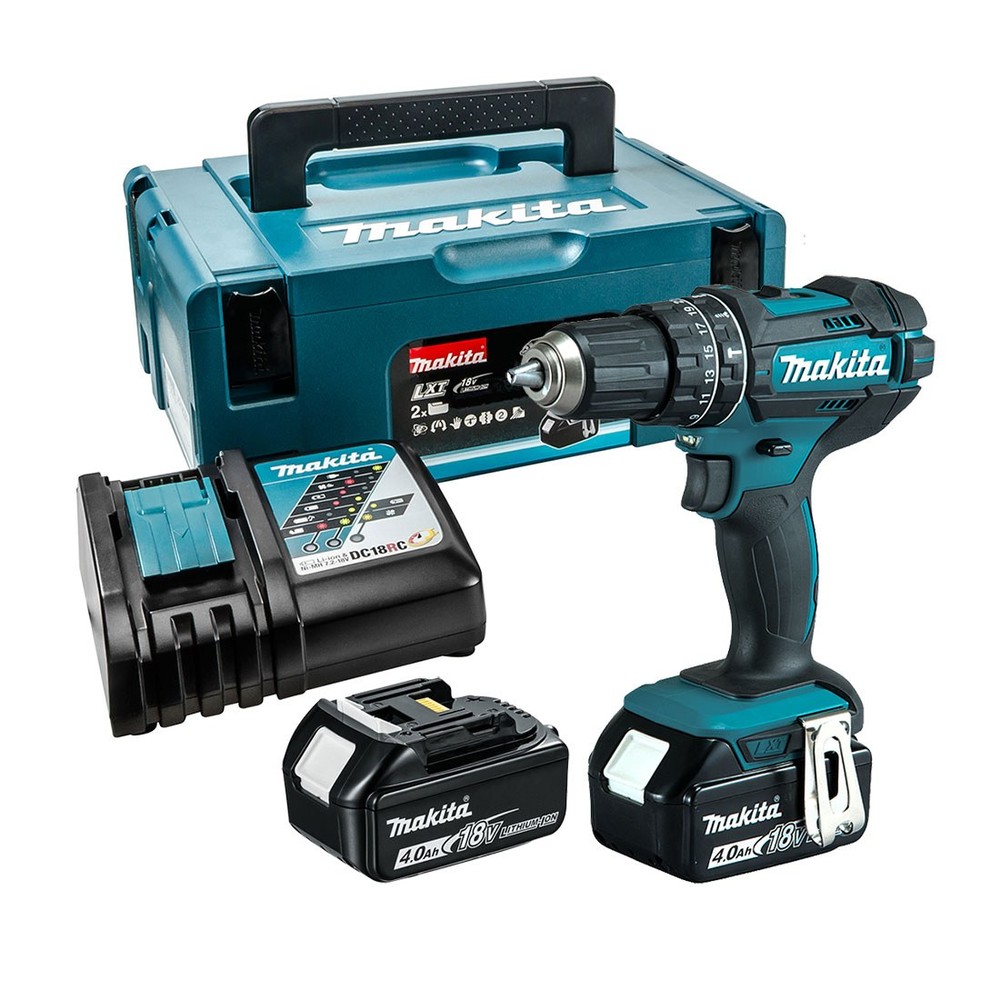 Makita DHP482RMJ 18v LXT Combi Drill inc 2x 4.0Ah Batteries