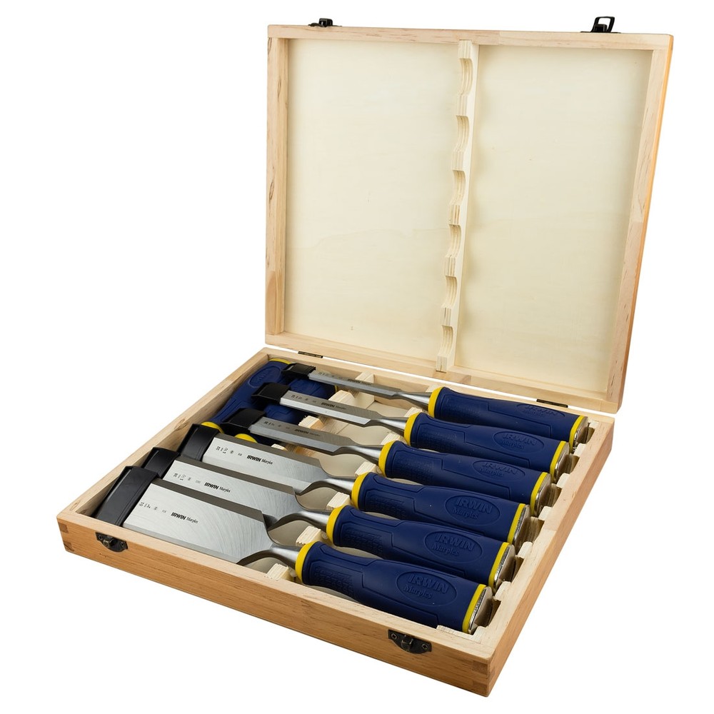Irwin Marples MS500 Wood Spiltproof Chisel Set x8 Pcs 10507958