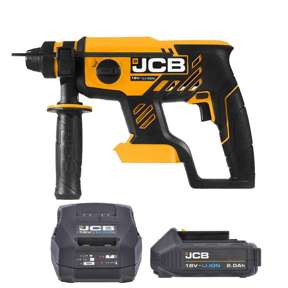 JCB 21-18BLRH-B 18V Brushless SDS Rotary Hammer Drill With 1 x 2.0Ah Battery  Charger