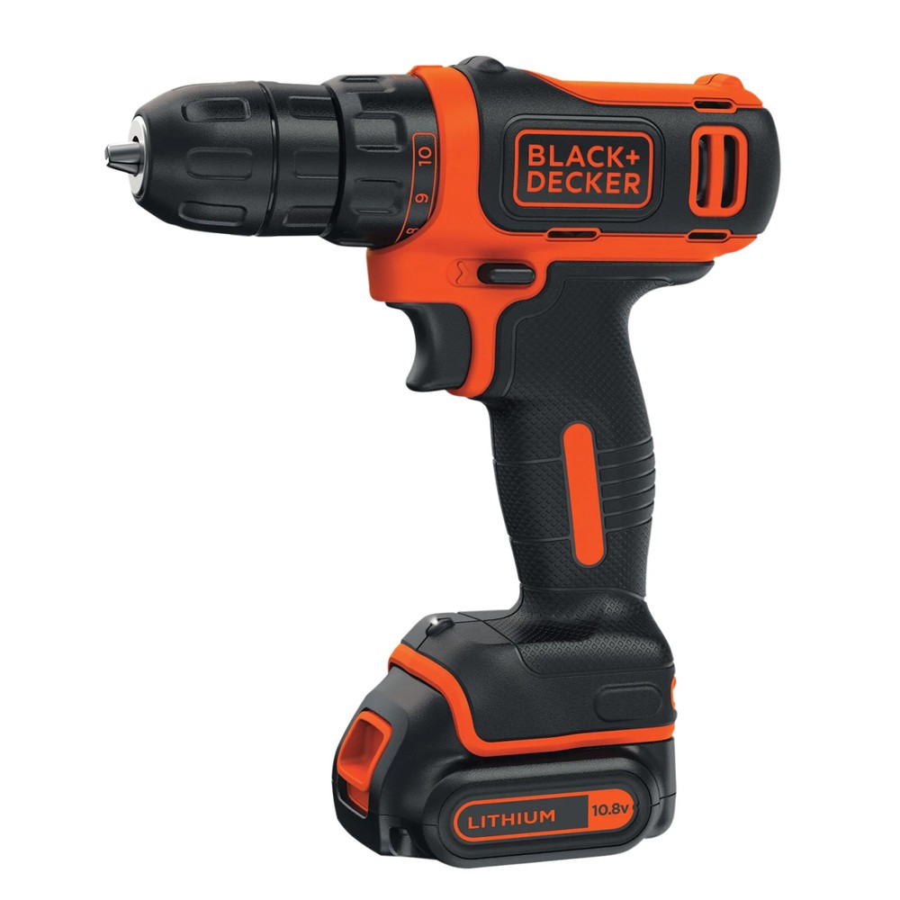 Black  Decker BDCDD12 10.8V Cordless Ultra Compact Drill Driver With 1 x 1.5Ah Battery  Charger