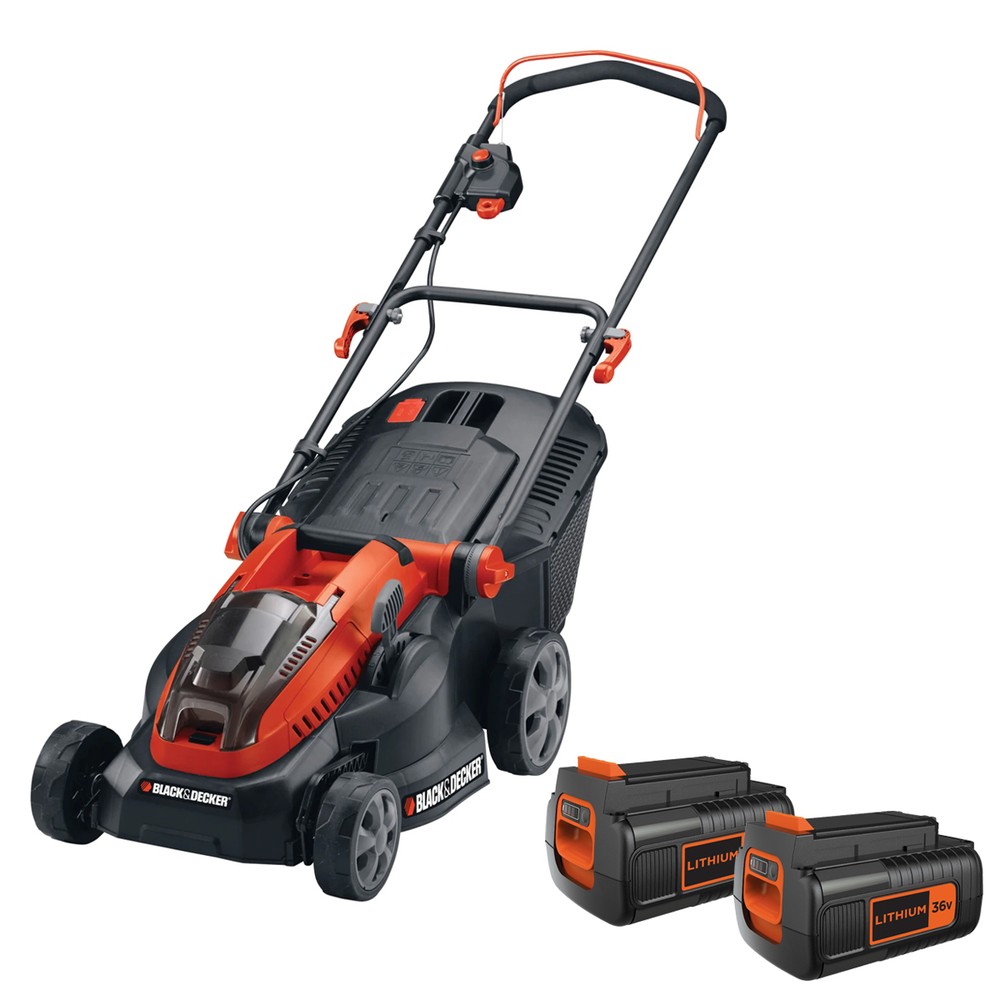 Black  Decker CLM3820L2 36V Cordless Lawnmower With 2 x 2.0Ah Batteries