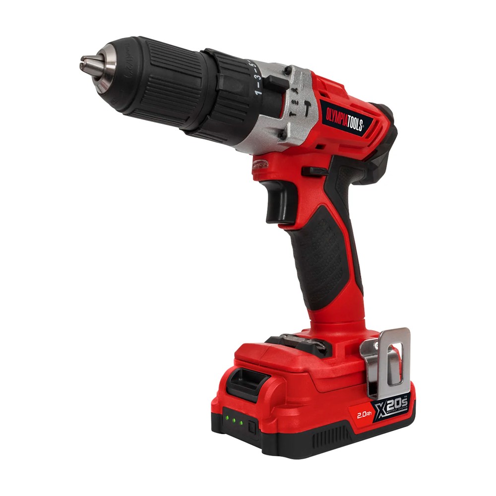 Olympia OLPX20SCD2 20V Cordless Combi Drill With 2 x 2.0Ah Batteries, Charger  Case