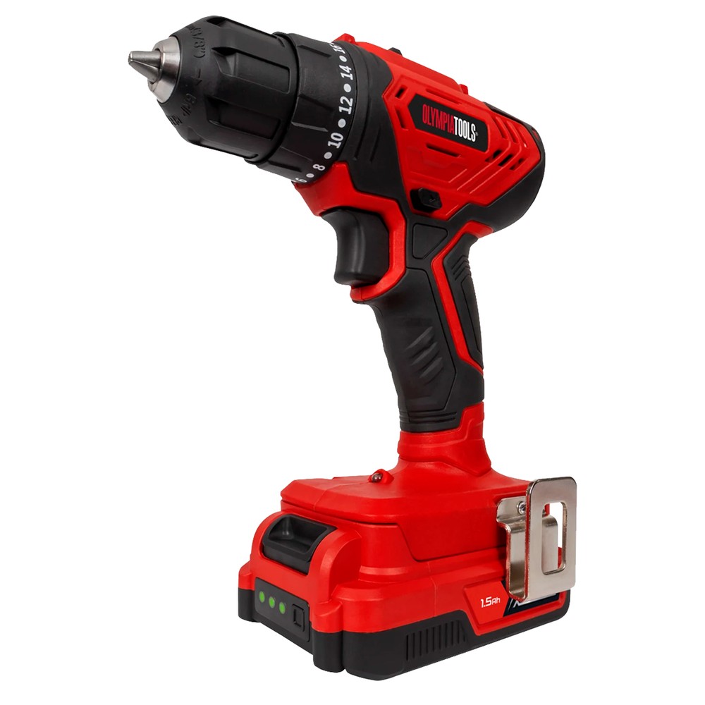 Olympia OLPX20SDD115 20V Cordless Drill Driver With 1 x 1.5Ah Battery  Charger