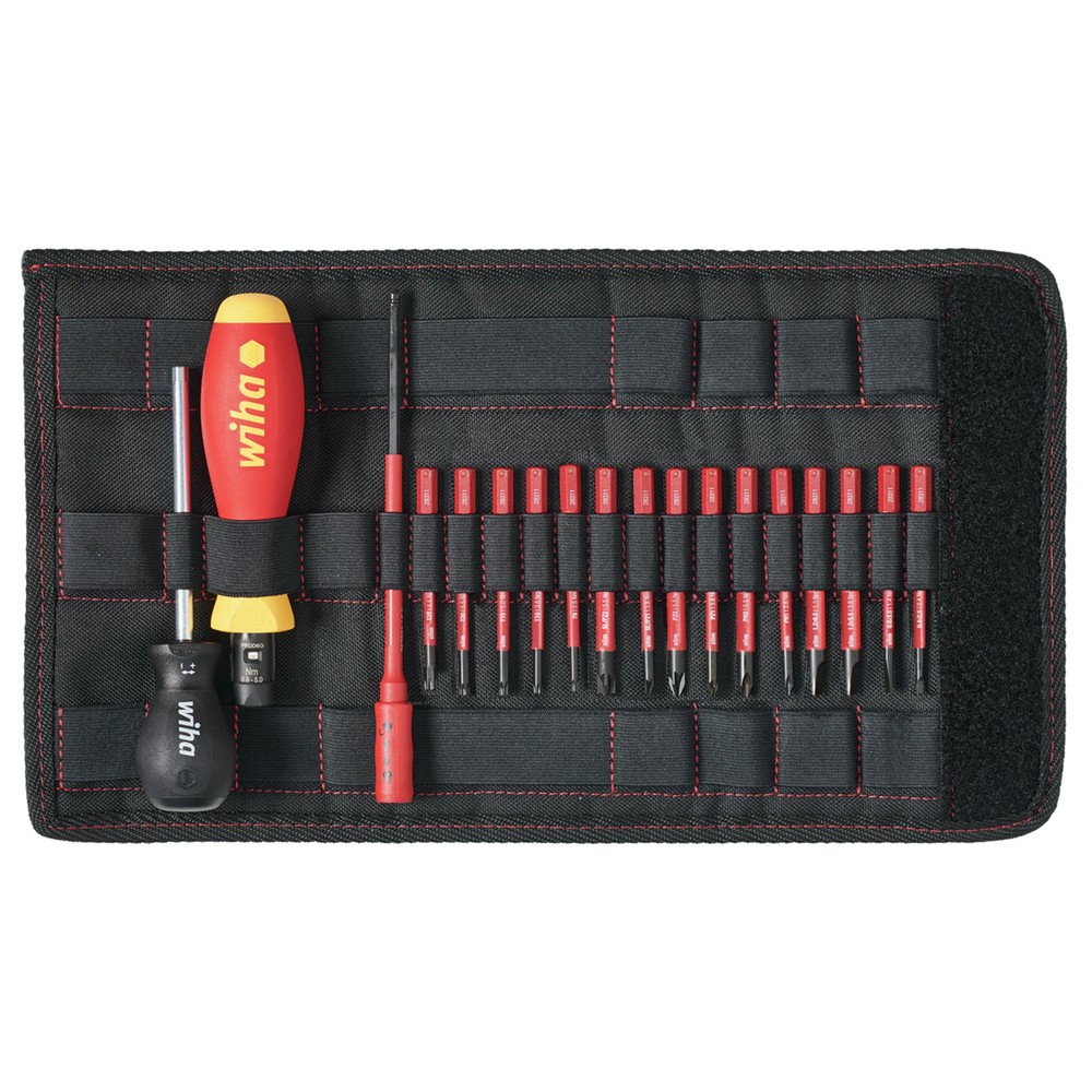 Wiha WHA36791 TorqueVario -S electric Screwdriver Set, 19 Piece