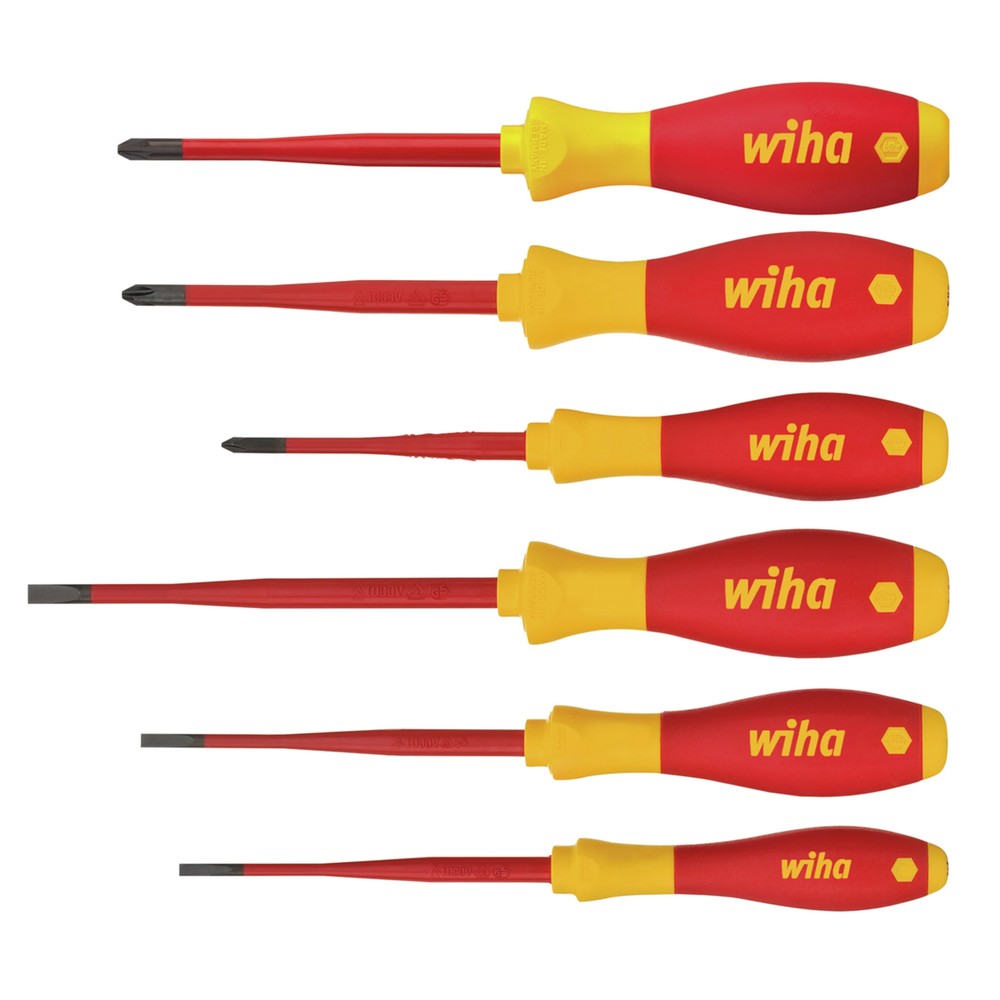 Wiha WHA38362 SoftFinish electric SLPHPZS Screwdriver Set, 6 Piece