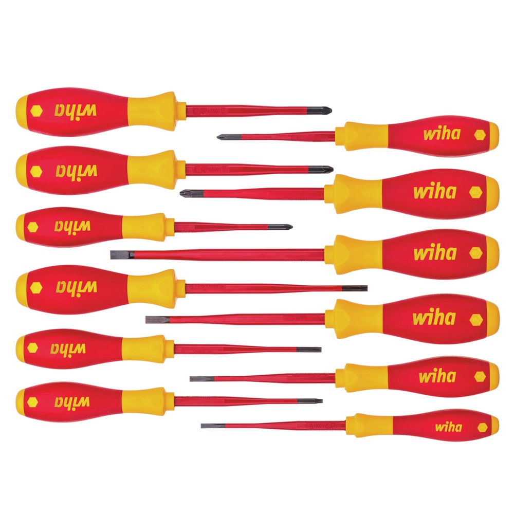 Wiha WHA41003 SoftFinish electric slimFix 12 Piece Screwdriver Set