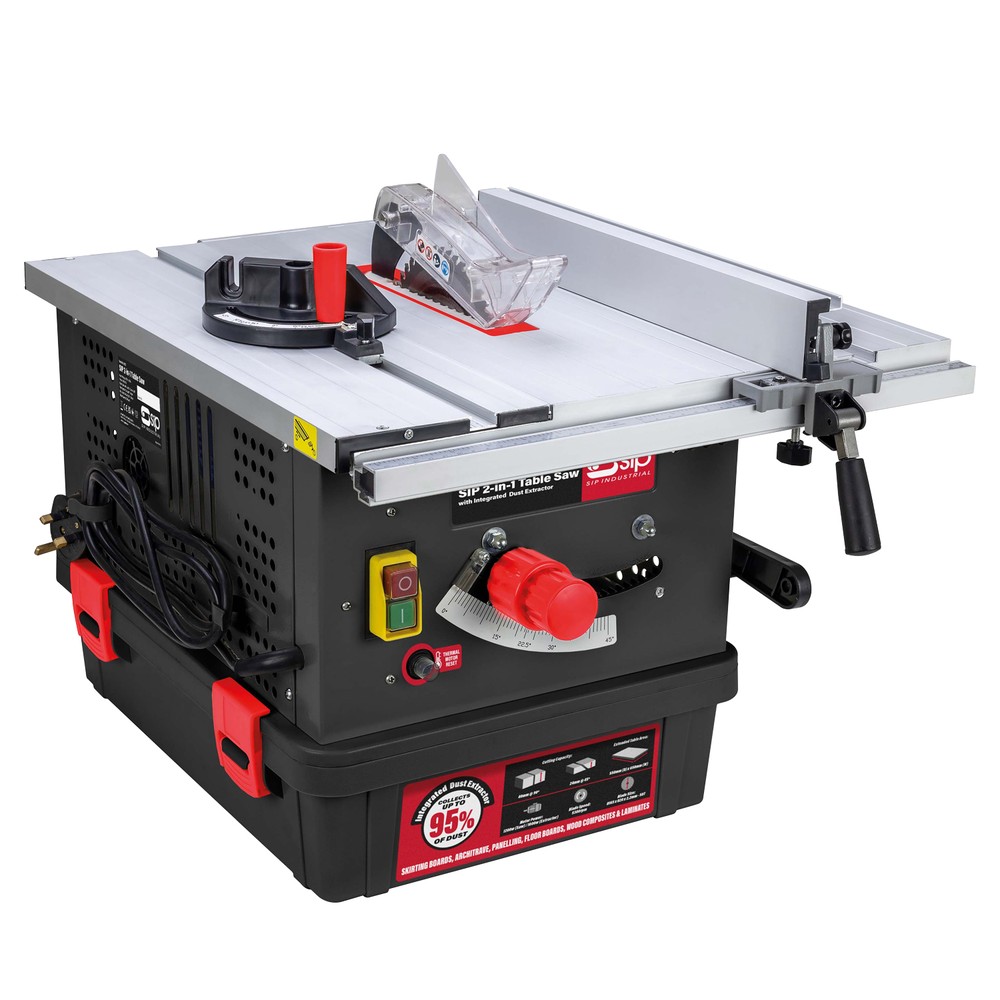 SIP 2-in-1 Table Saw with Integrated Dust Extractor  01513