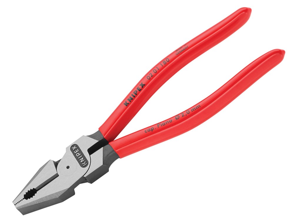 Knipex High Leverage Combination Pliers PVC Grip 180mm  02 01 180 SB