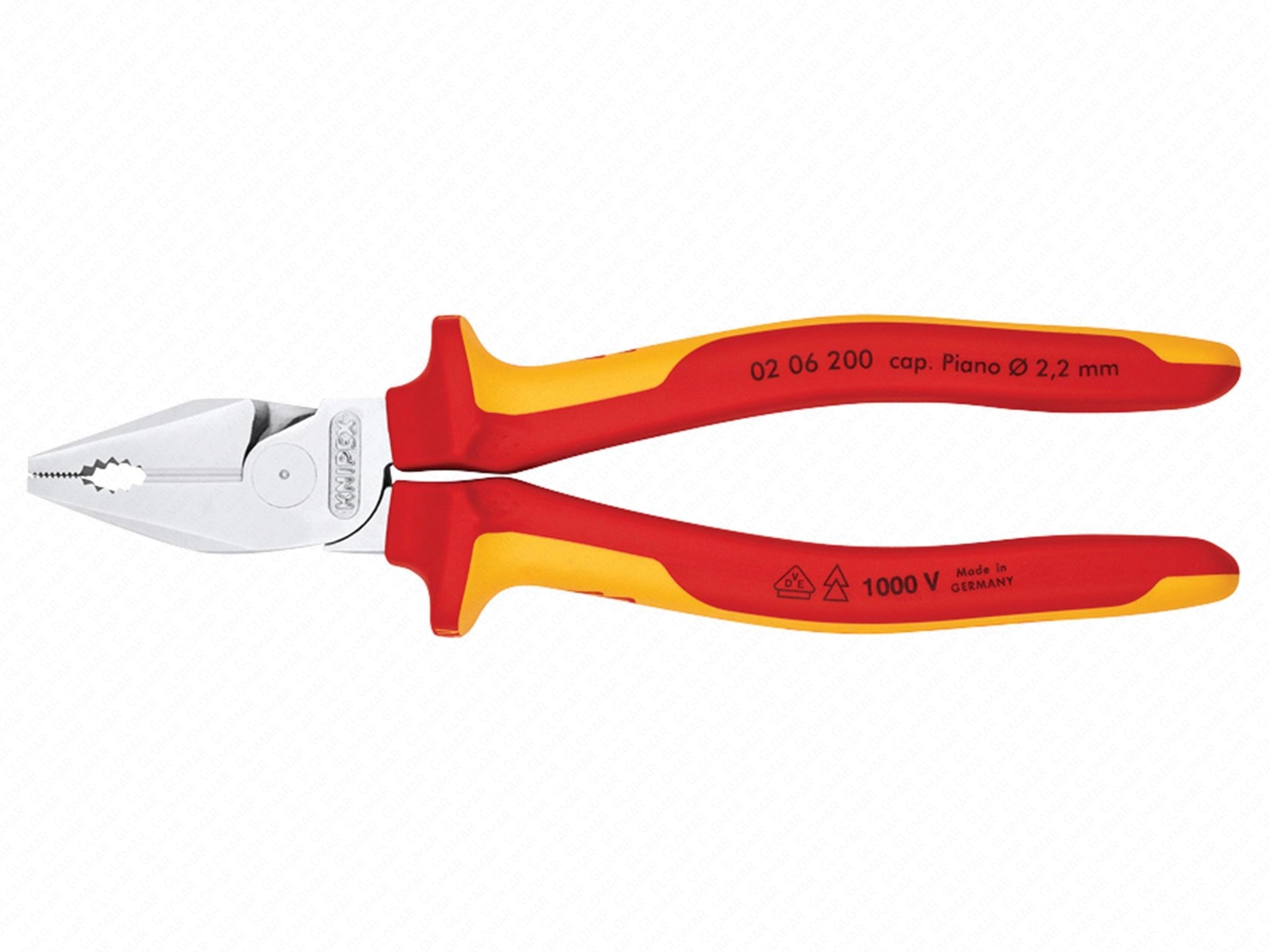 Knipex VDE High Leverage Combination Pliers 200mm  02 06 200 SB