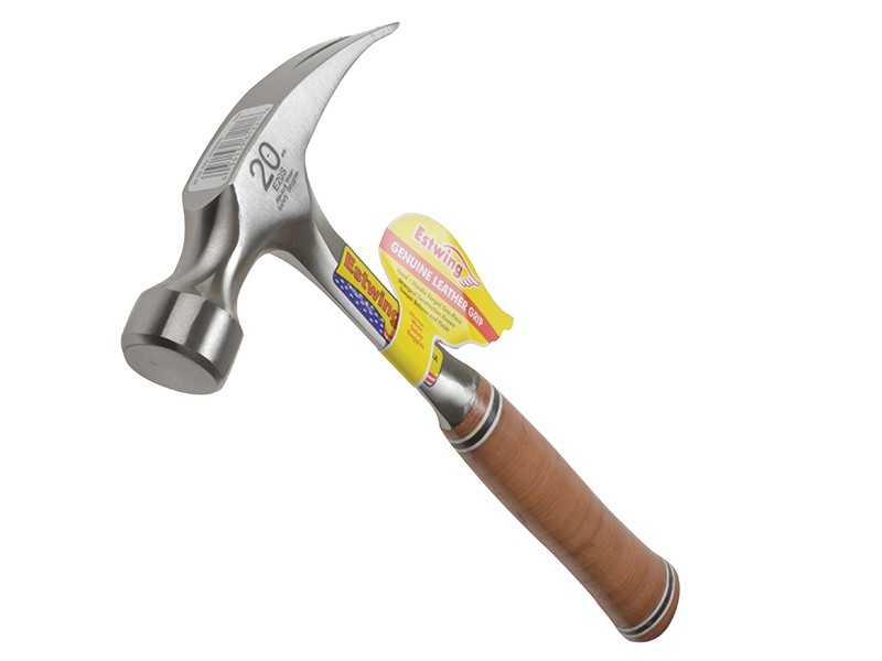 Estwing E20S Straight Claw Hammer - Leather Grip 560g 20oz  E20S