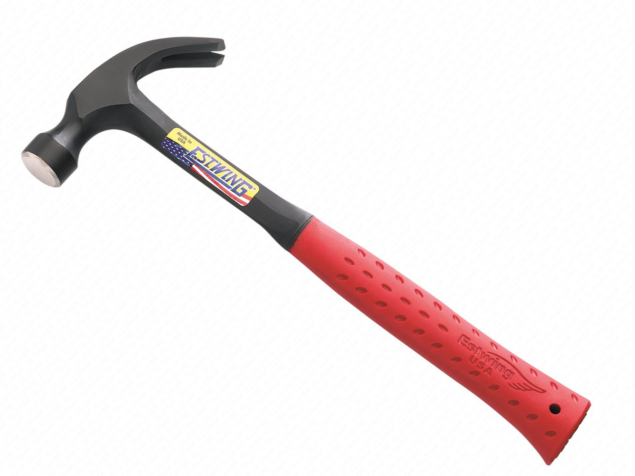 Estwing E320C Curved Claw Hammer - Red Vinyl Grip 560g 20oz  E320CREDBLACK